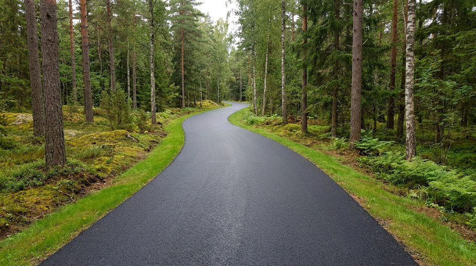 Från grusväg till asfalt